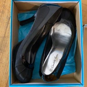 Black close-toed dress shoes